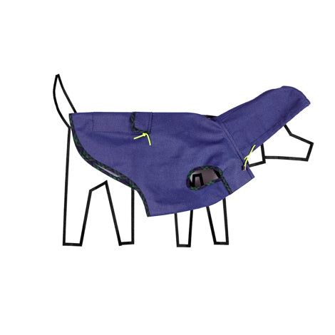 Ware of the Dog Blue Tartan Plaid Trim Anorak Raincoat