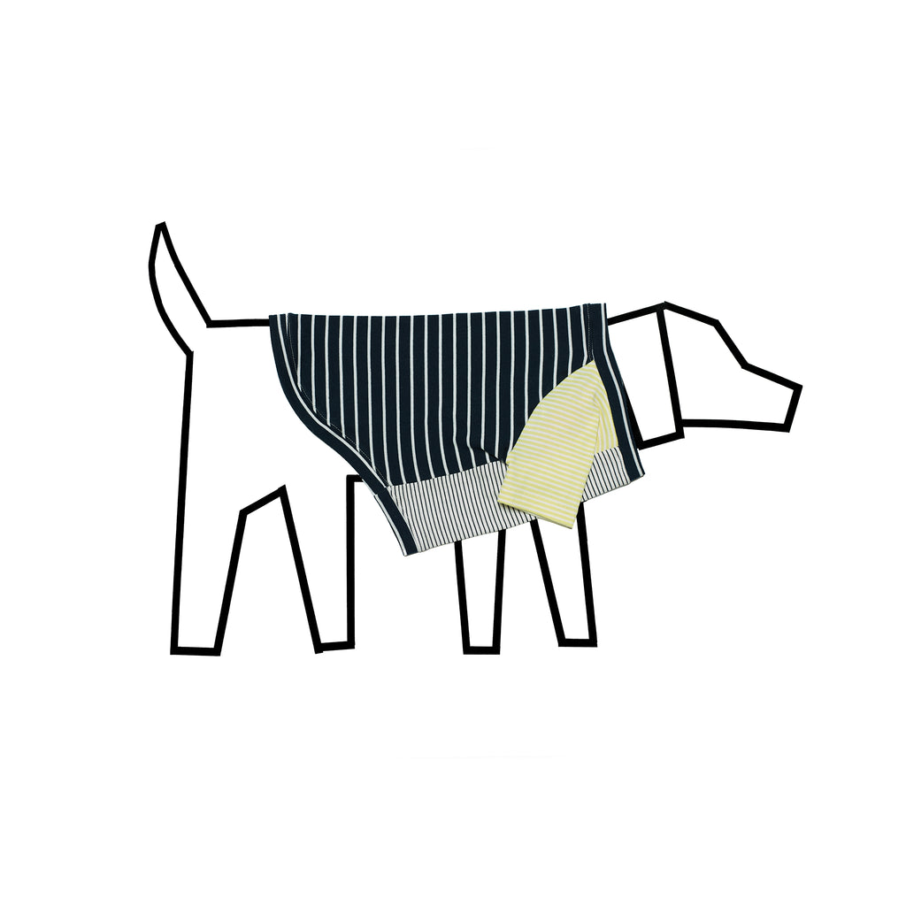 Black and white striped dog t shirt