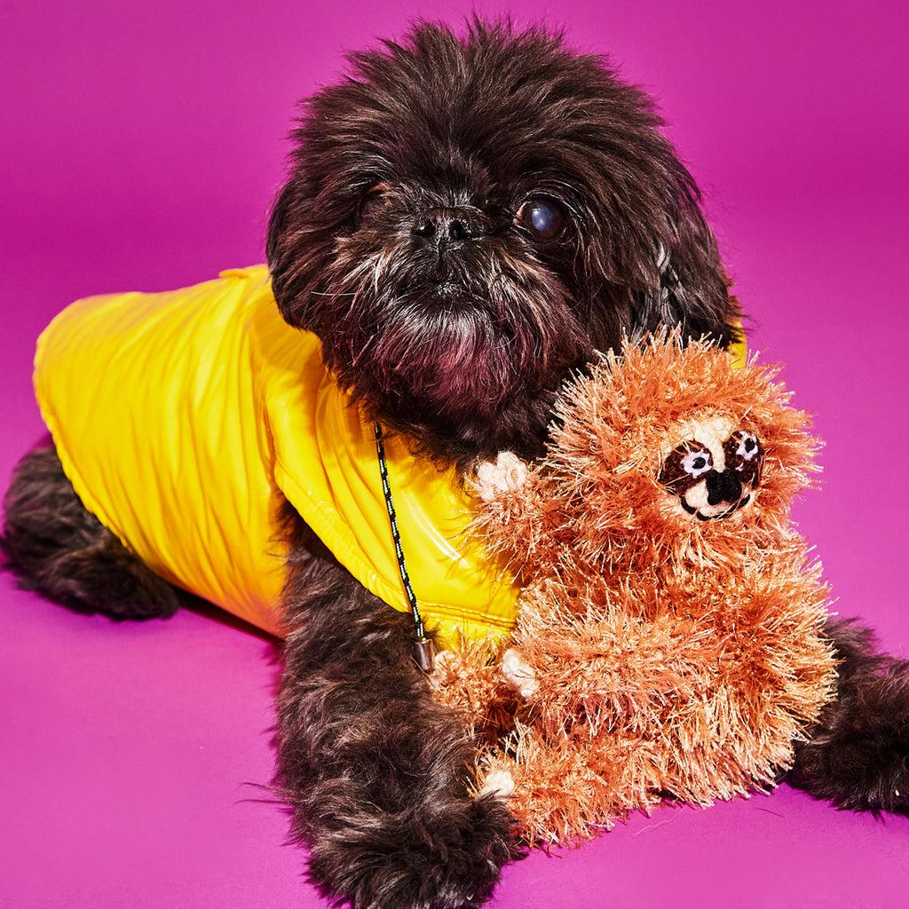 Dog with hairy cotton crochet sloth dog toy