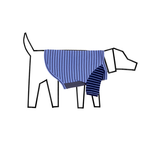 Ware of the Dog Crazy Blue Striped T Shirt 